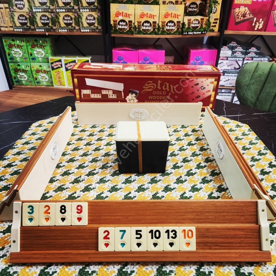 Star Gold Ahşap Okey Takımı