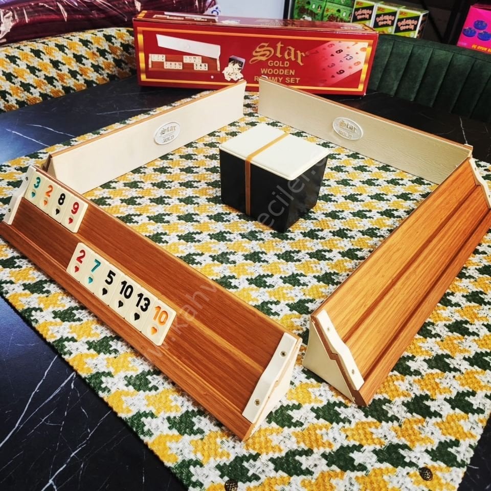 Star Gold Ahşap Okey Takımı