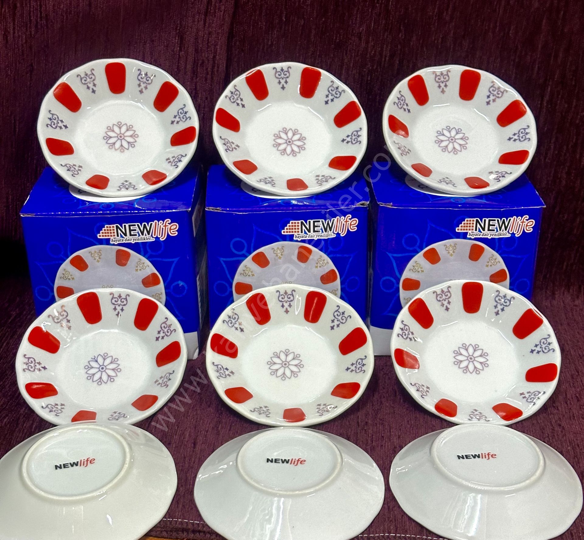 PORSOLEN ÇAY TABAĞI 12 ADET