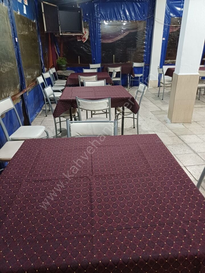 BORDO ÇİFT TARAFLI  MASA ÖRTÜSÜ 140x140CM