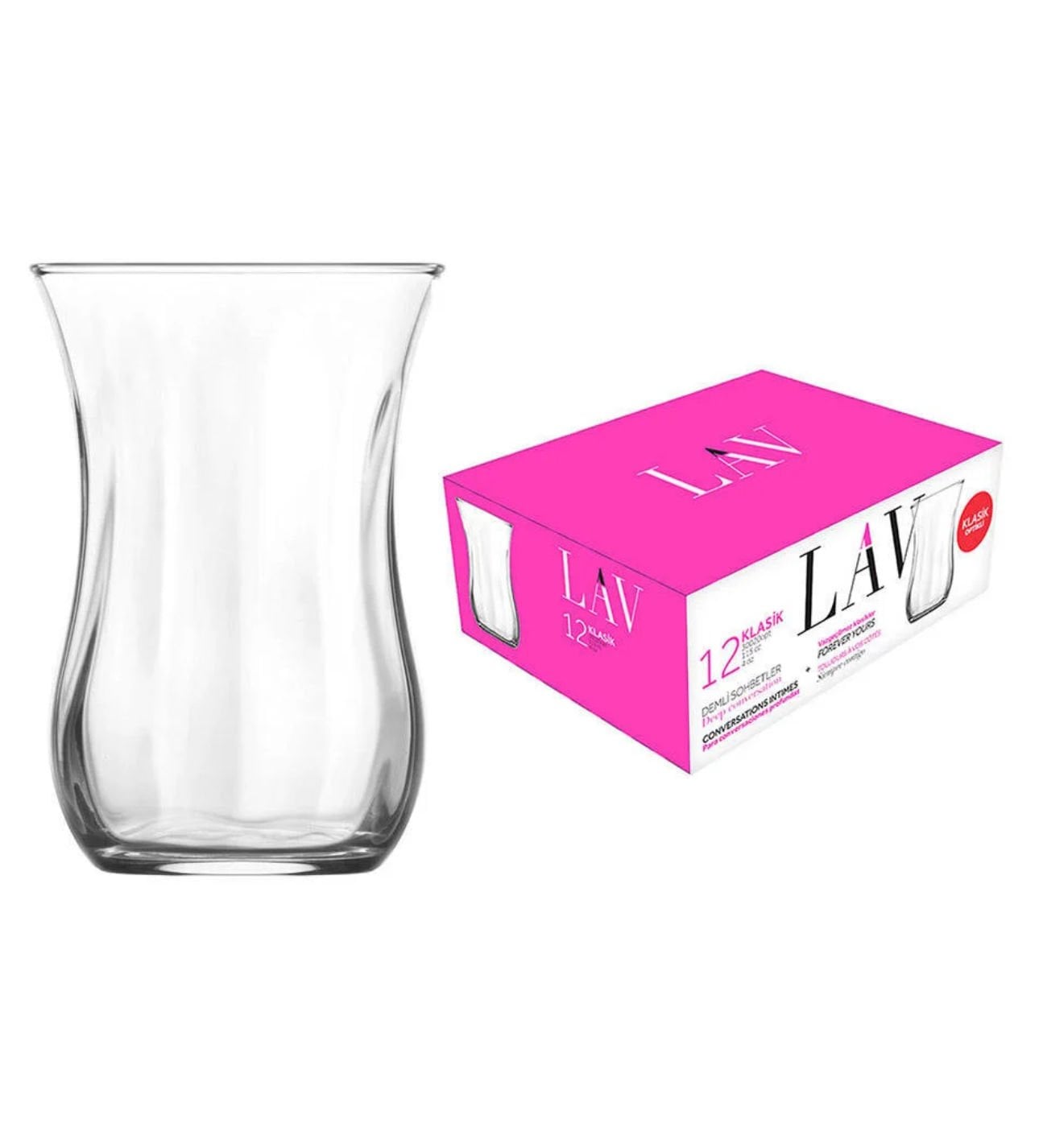 LAV Optikli Çay Bardağı 12li 115cc LV-30020