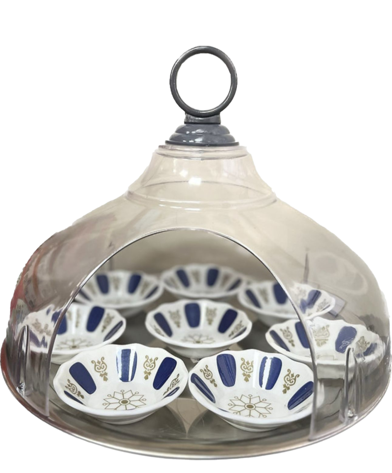 Kapalı Çay Tepsisi Küçük Boy 8 Tabak