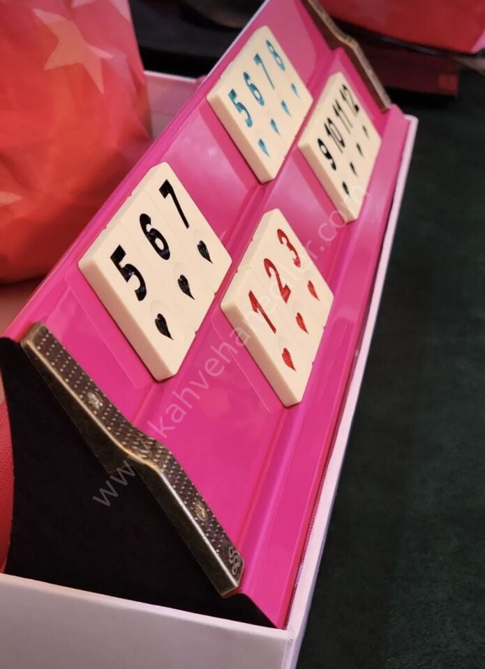 Star Pink Pembe Ahşap Okey Takımı