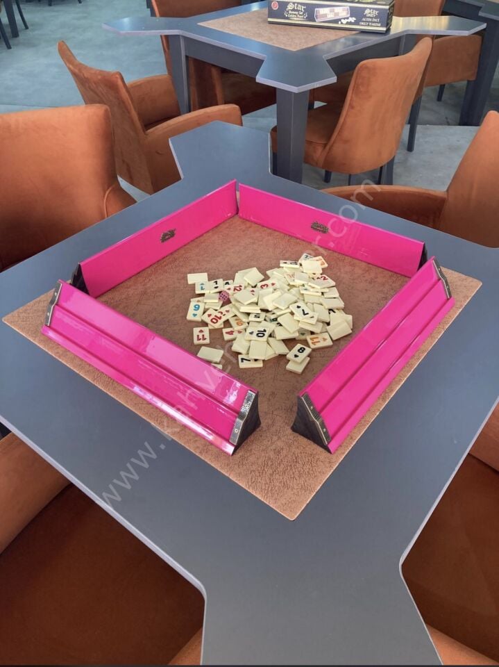 Star Pink Pembe Ahşap Okey Takımı