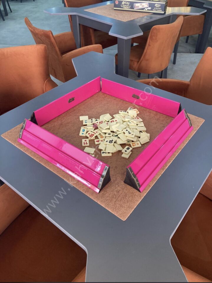Star Pink Pembe Ahşap Okey Takımı