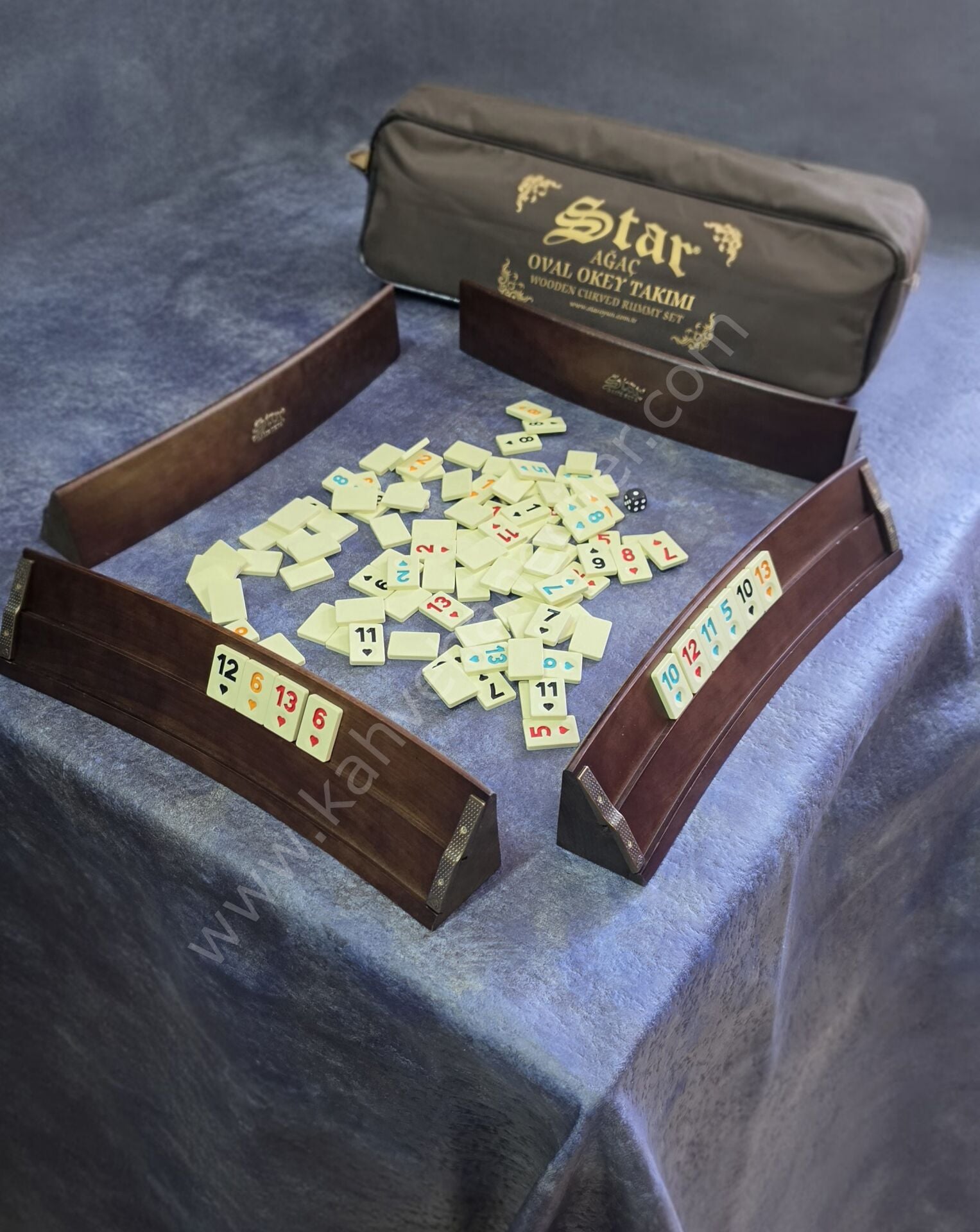 Star Ağaç Oval Okey Takımı