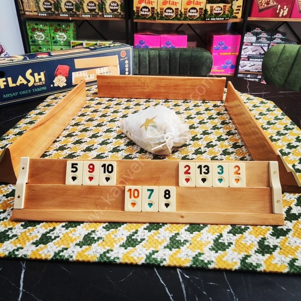 FLASH AHŞAP OKEY TAKIMI