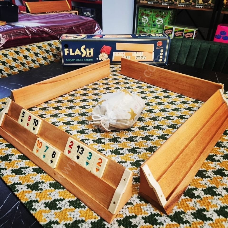 Flash Ahşap Okey Takımı