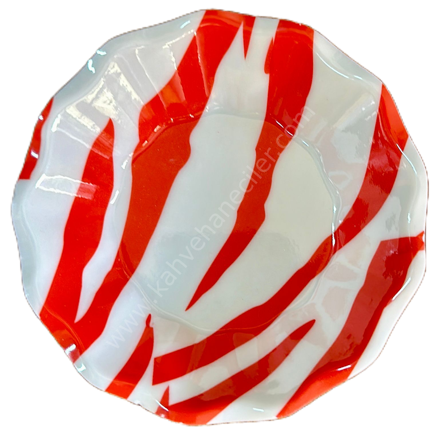 Melamin Çay Tabağı Gültaş  Kırmızı Desen 50 Adet