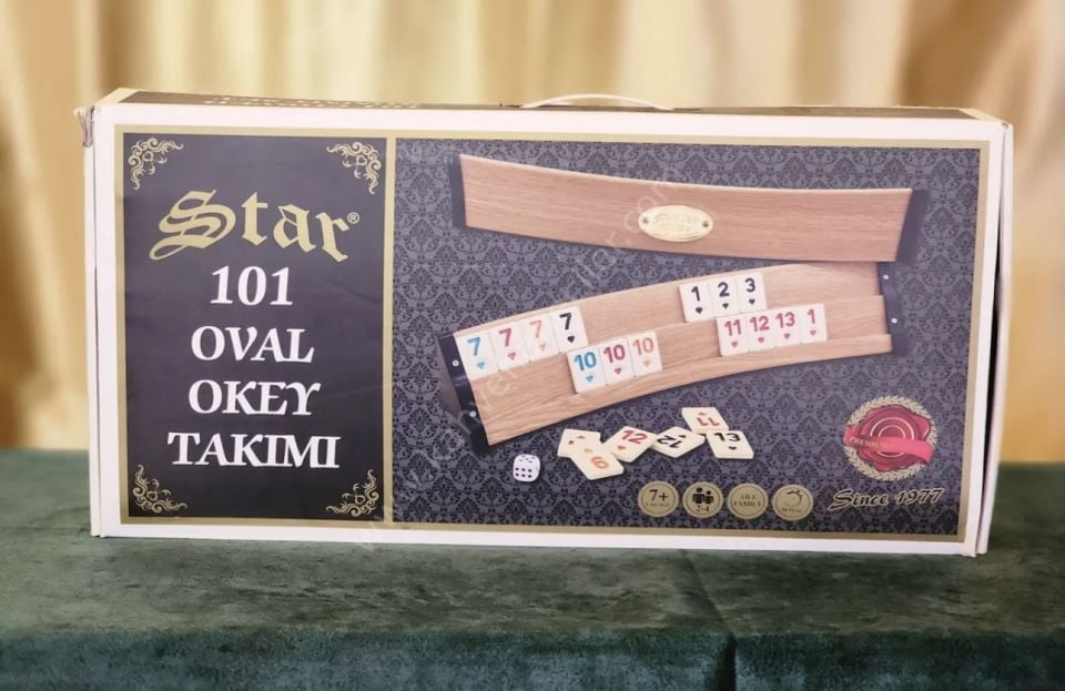 STAR 101 OVAL PLASTİK OKEY TAKIMI