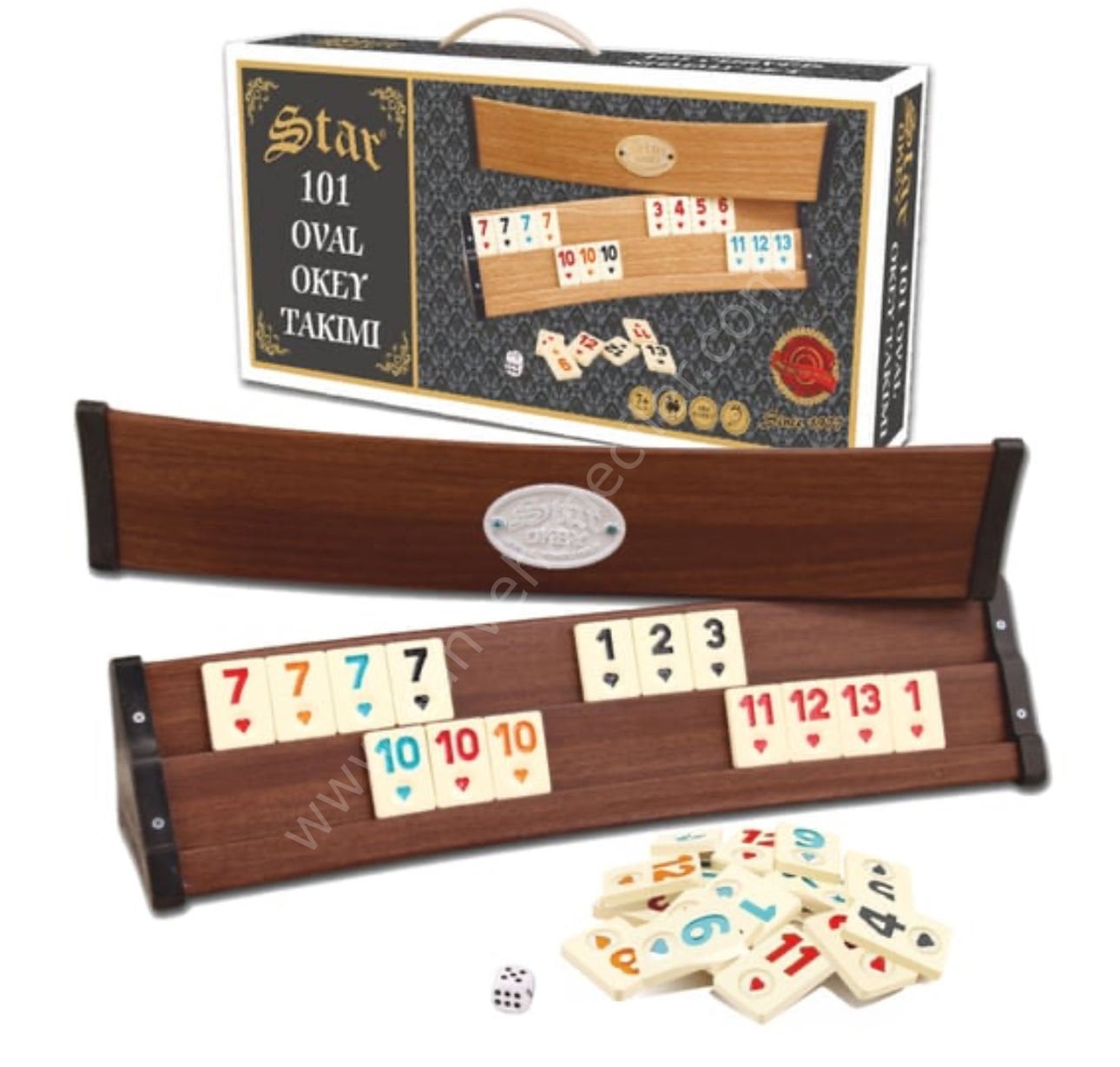 STAR 101 OVAL PLASTİK OKEY TAKIMI