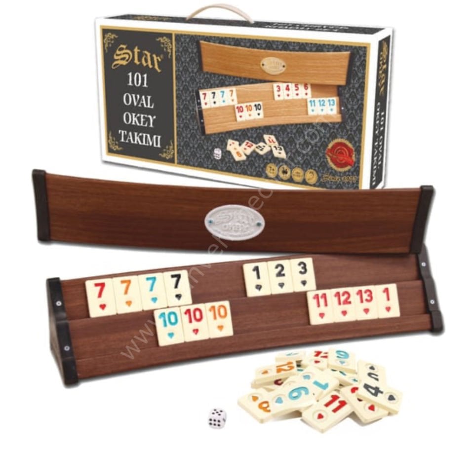 STAR 101 OVAL PLASTİK OKEY TAKIMI