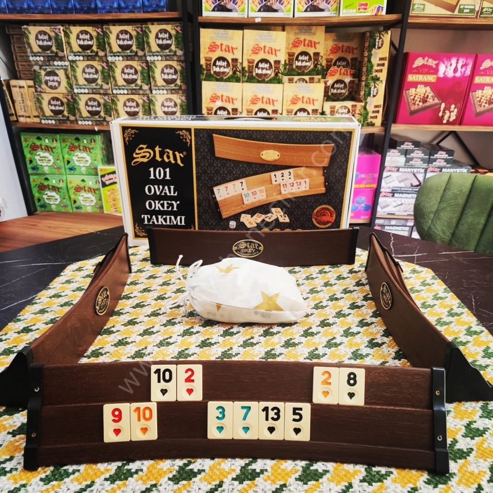 STAR 101 OVAL PLASTİK OKEY TAKIMI