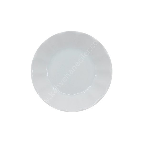 BEYAZ PORSOLEN ÇAY TABAĞI 6ADET