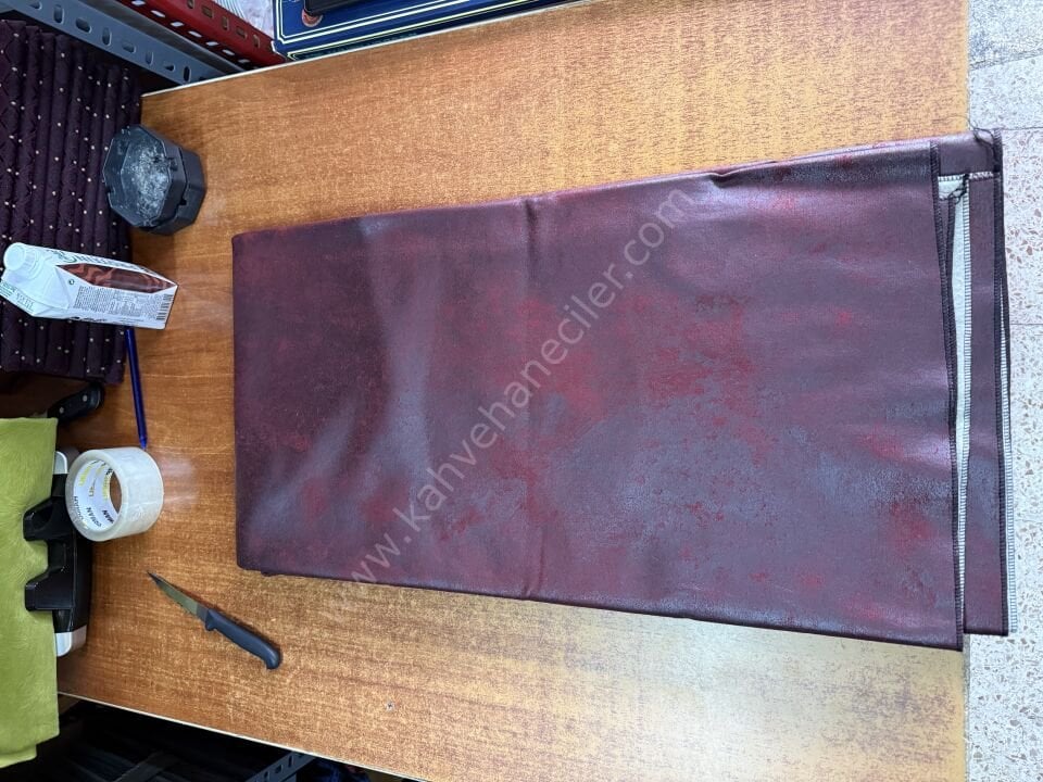 BORDO KADİFE  MASA ÖRTÜSÜ 140x140CM