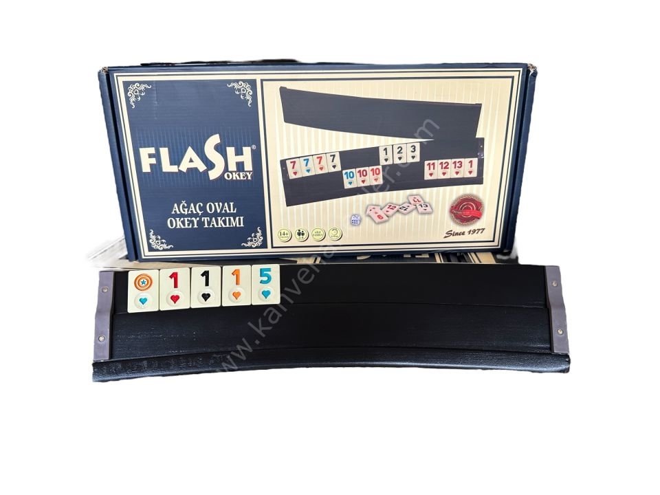 Flash Oval Ahşap Okey Takımı