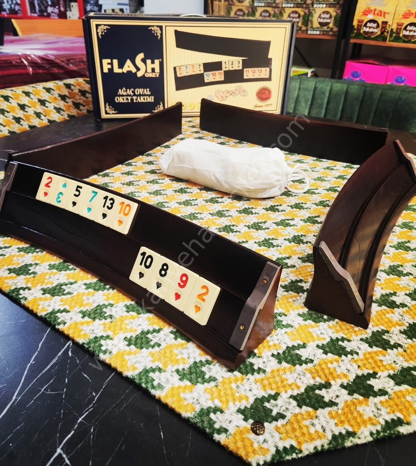 Flash Oval Ahşap Okey Takımı