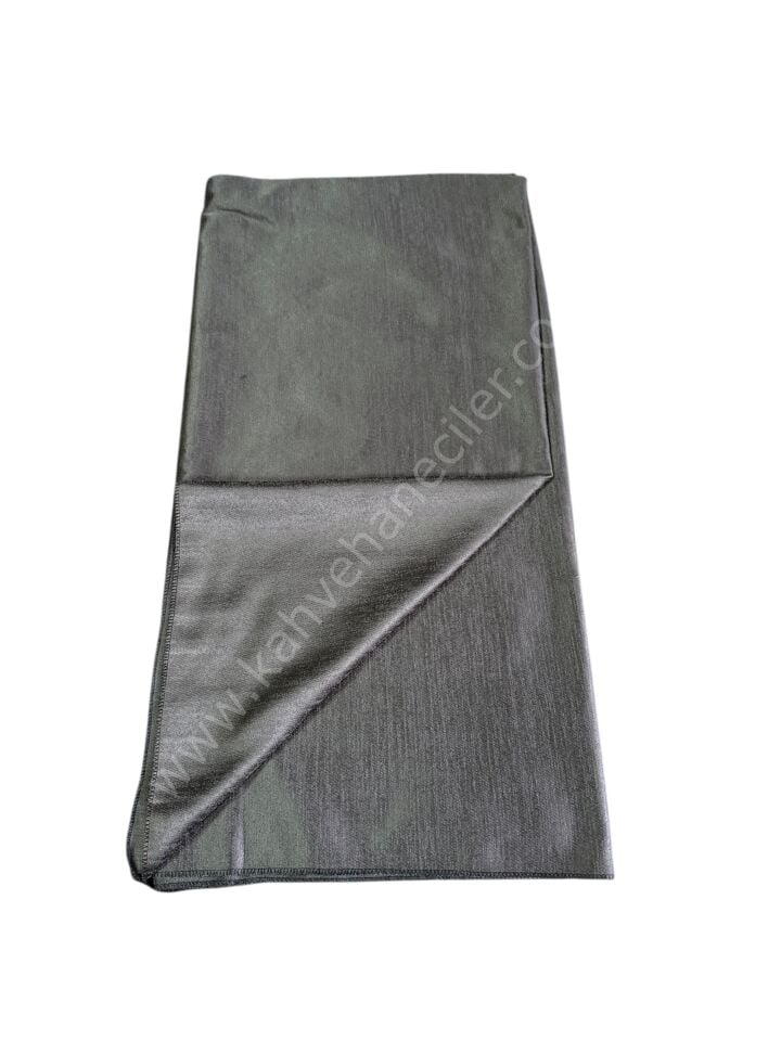 GRİ ÇİFT TARAFLI KAHVECİ  MASA ÖRTÜSÜ 140x140CM