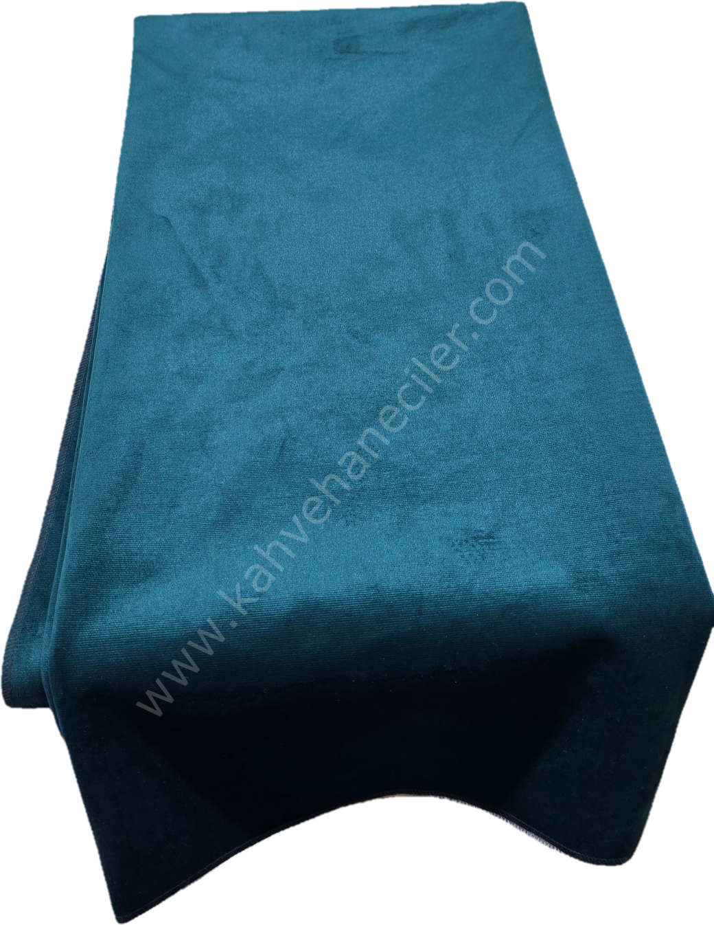 Petrol Yeşili Kadife Masa Örtüsü 140x140cm