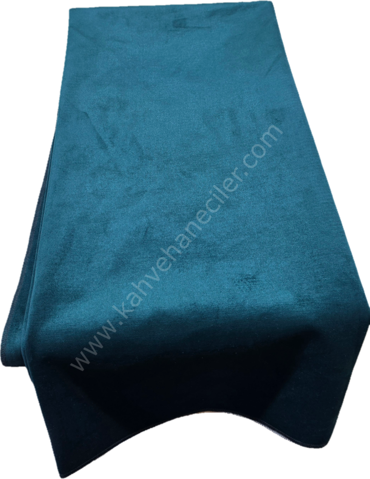 Petrol Yeşili Kadife Masa Örtüsü 140x140cm