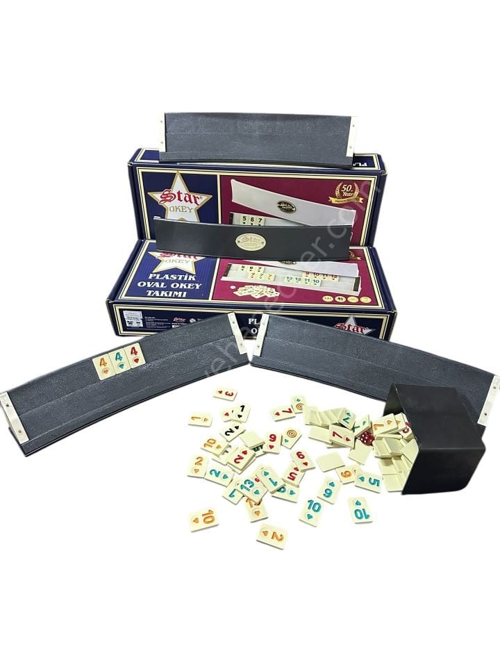 STAR OVAL PLASTİK OKEY TAKIMI