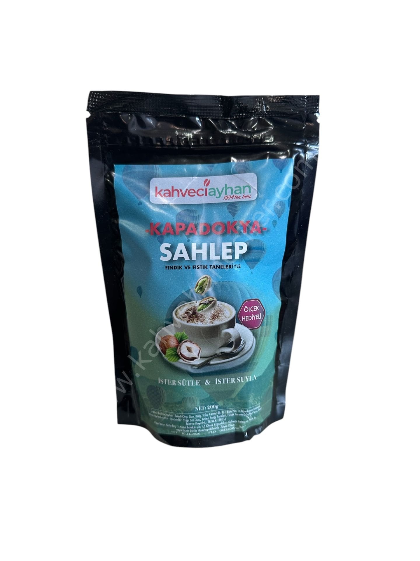 Kahveciayhan Kapadokya Sahlep Fındık ve Fıstık Taneli 200 gr