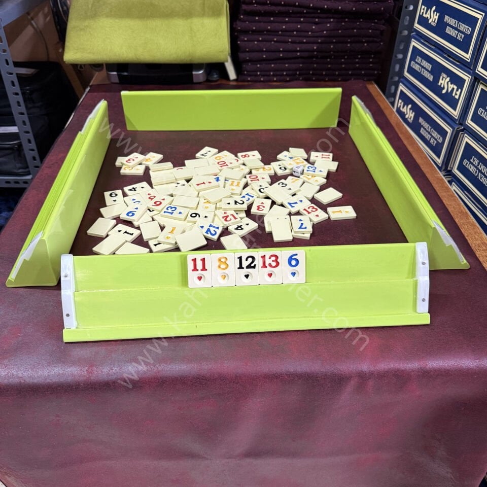 YEŞİL AHŞAP OKEY TAKIMI