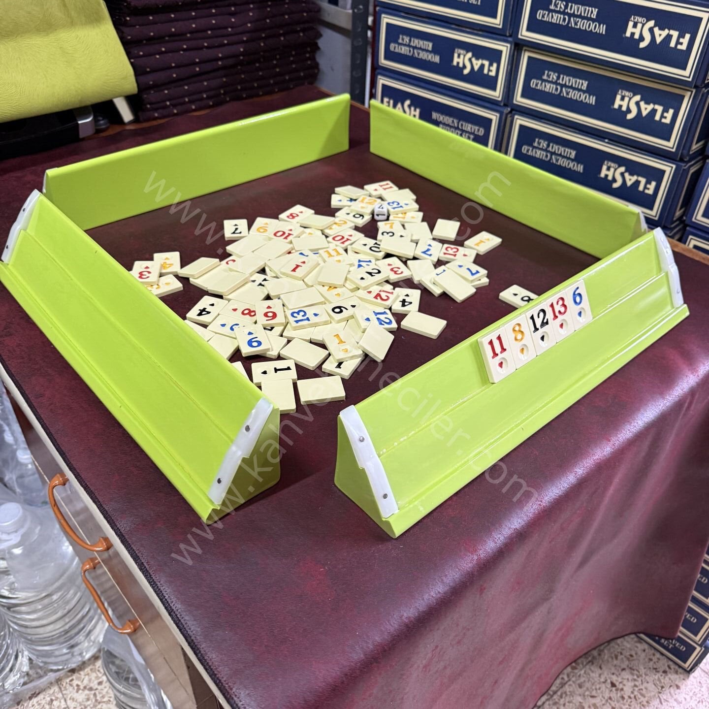 YEŞİL AHŞAP OKEY TAKIMI