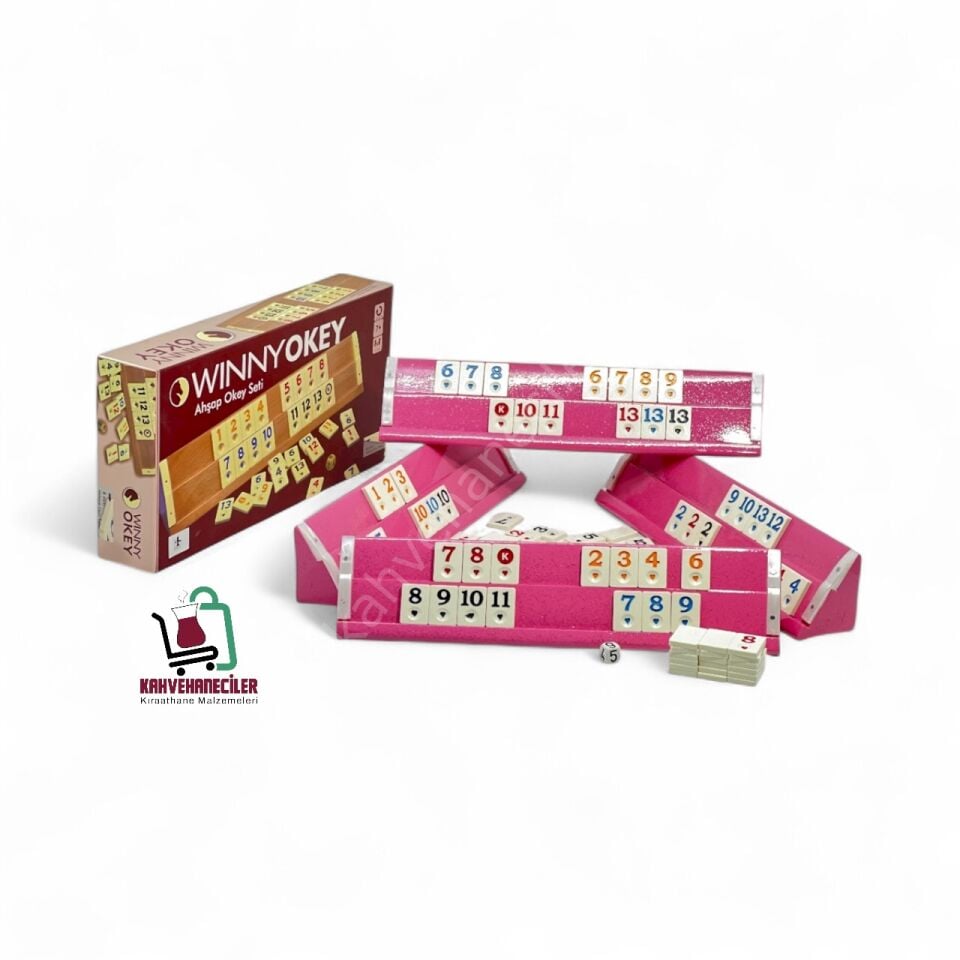 PEMBE  AHŞAP OKEY TAKIMI