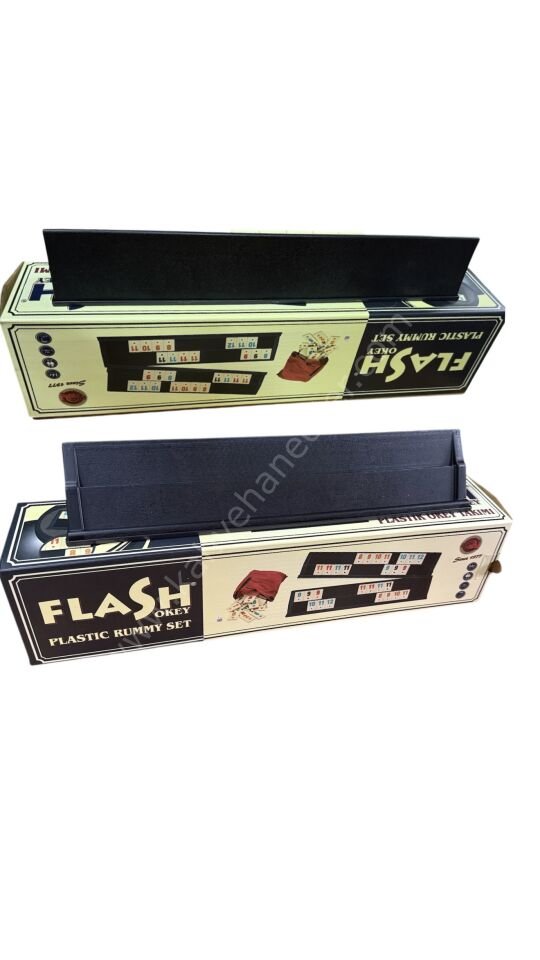 Flaş Plastik Okey Takımı Siyah Renk