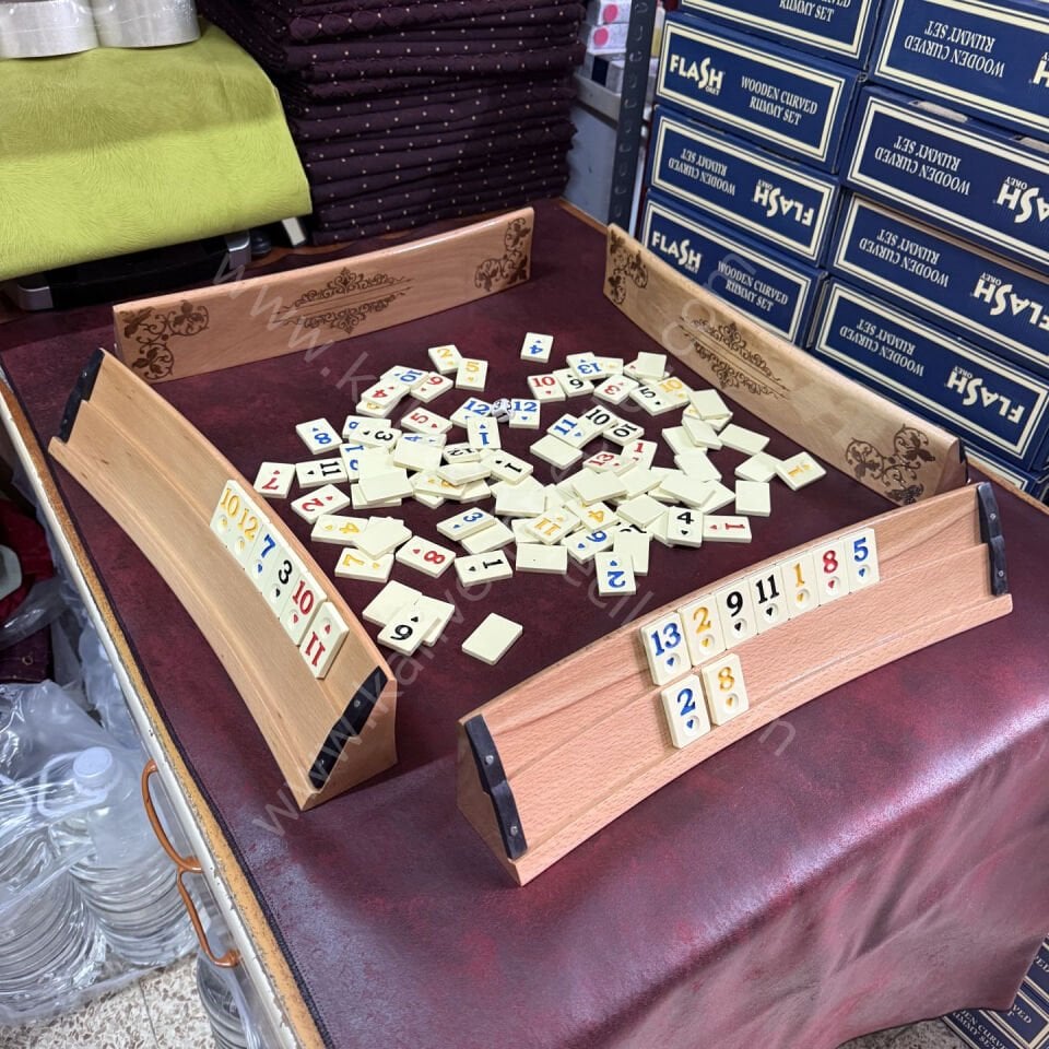 Oval Ahşap İşlemeli Okey Takımı