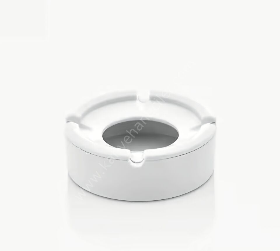 Siyah Kapaklı Yuvarlak Küllük  Yanmaz 10 cm Thermoset